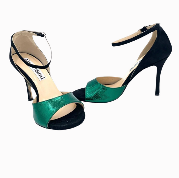 Penny / Black & Green-Alagalomi- Axis Tango - Best Tango Shoes