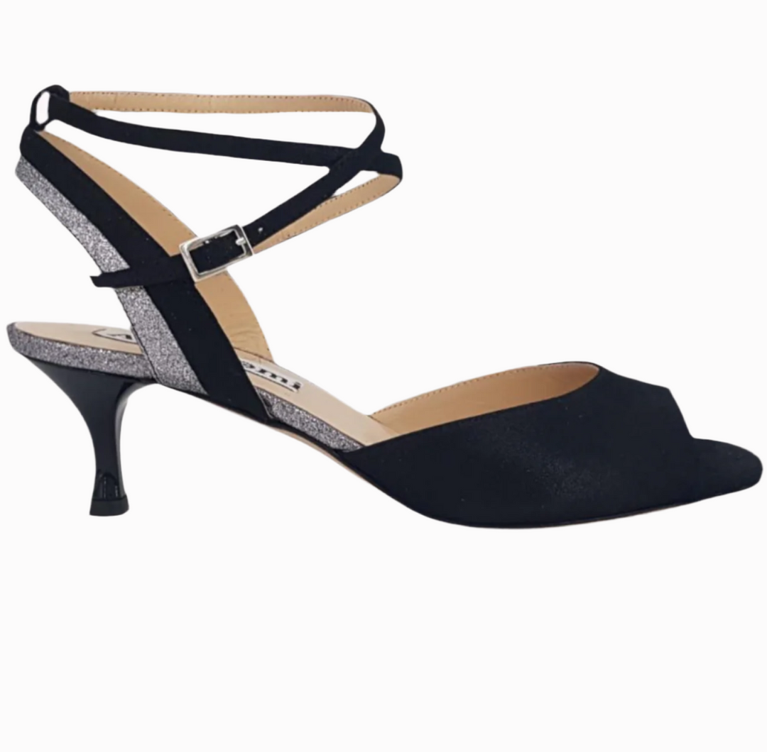 Nina 50 / Black & Silver-Alagalomi- Axis Tango - Best Tango Shoes