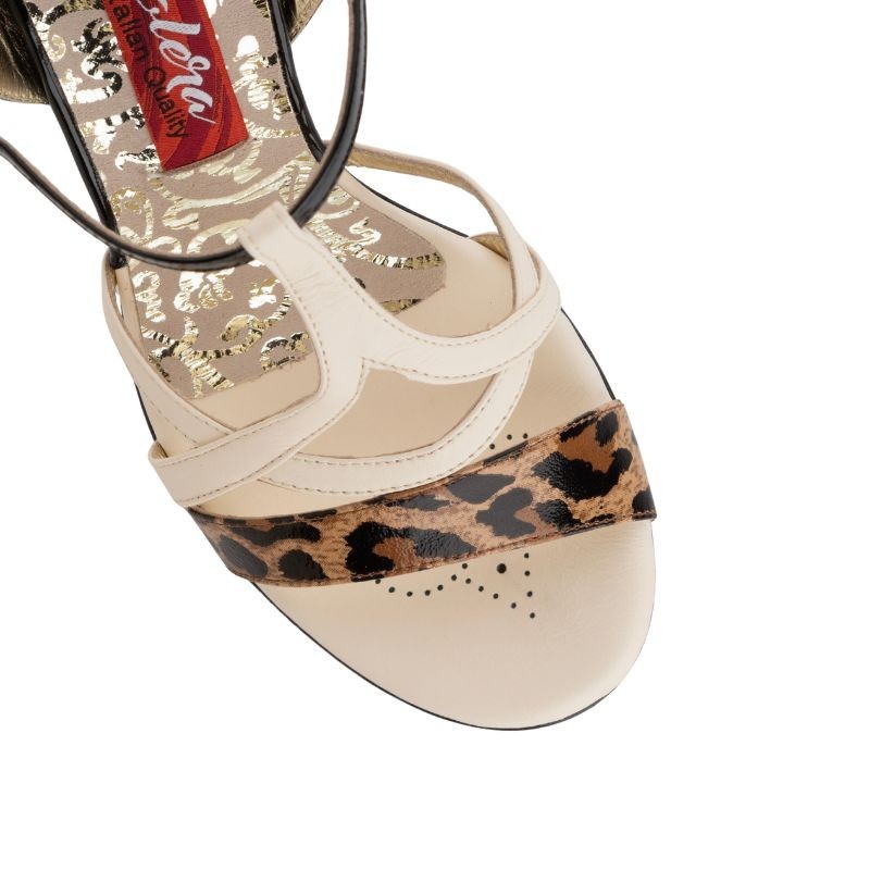 A11 Bari / Leopard & Cream-Tangolera- Axis Tango - Best Tango Shoes