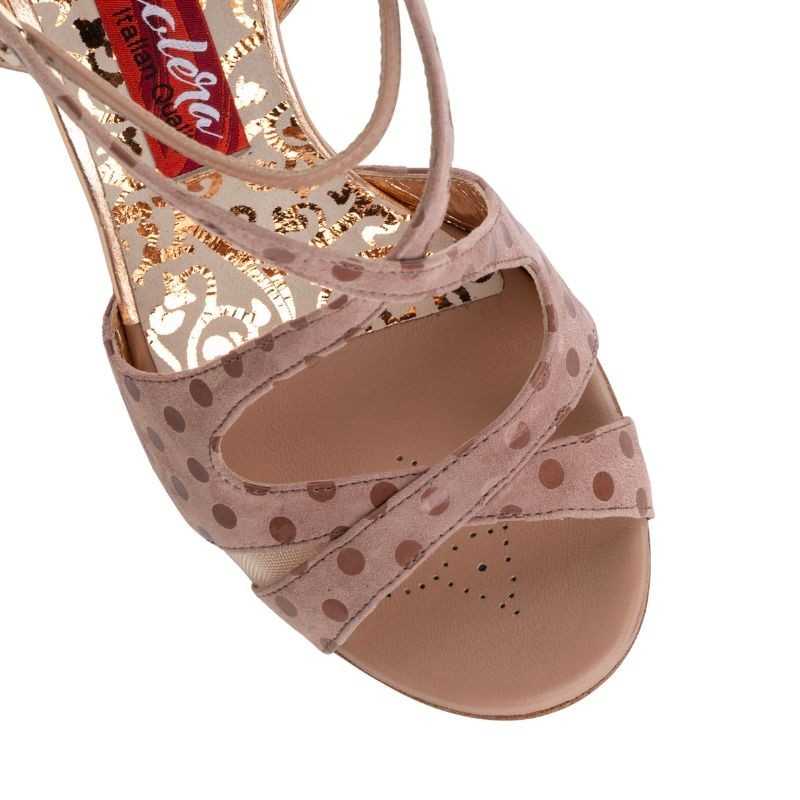 A4 Chiara / Beige Pois-Tangolera- Axis Tango - Best Tango Shoes