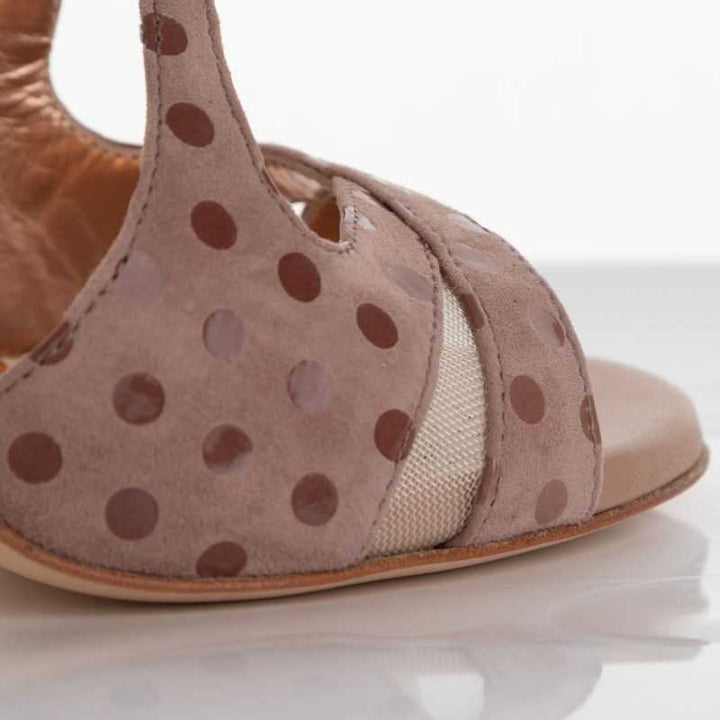 A4 Chiara / Beige Pois-Tangolera- Axis Tango - Best Tango Shoes