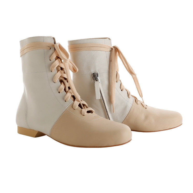 Booties / Beige & Cream-Tangolera- Axis Tango - Best Tango Shoes