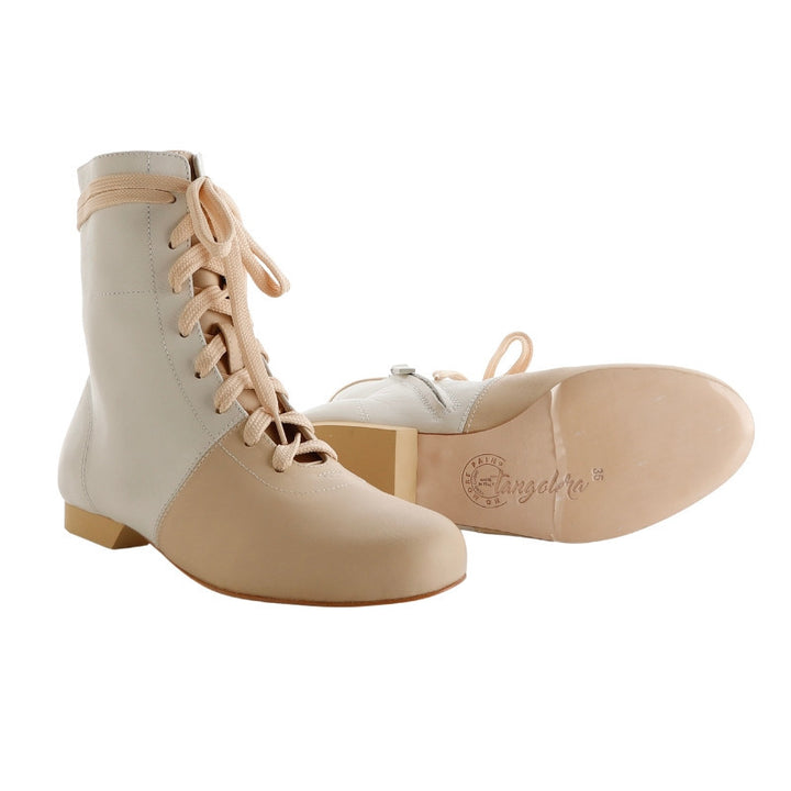 Booties / Beige & Cream-Tangolera- Axis Tango - Best Tango Shoes