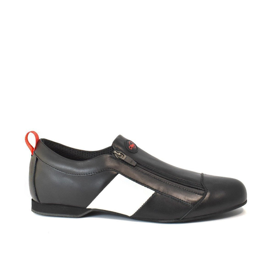 Zipper / Black Leather-Monsieur Pivot- Axis Tango - Best Tango Shoes